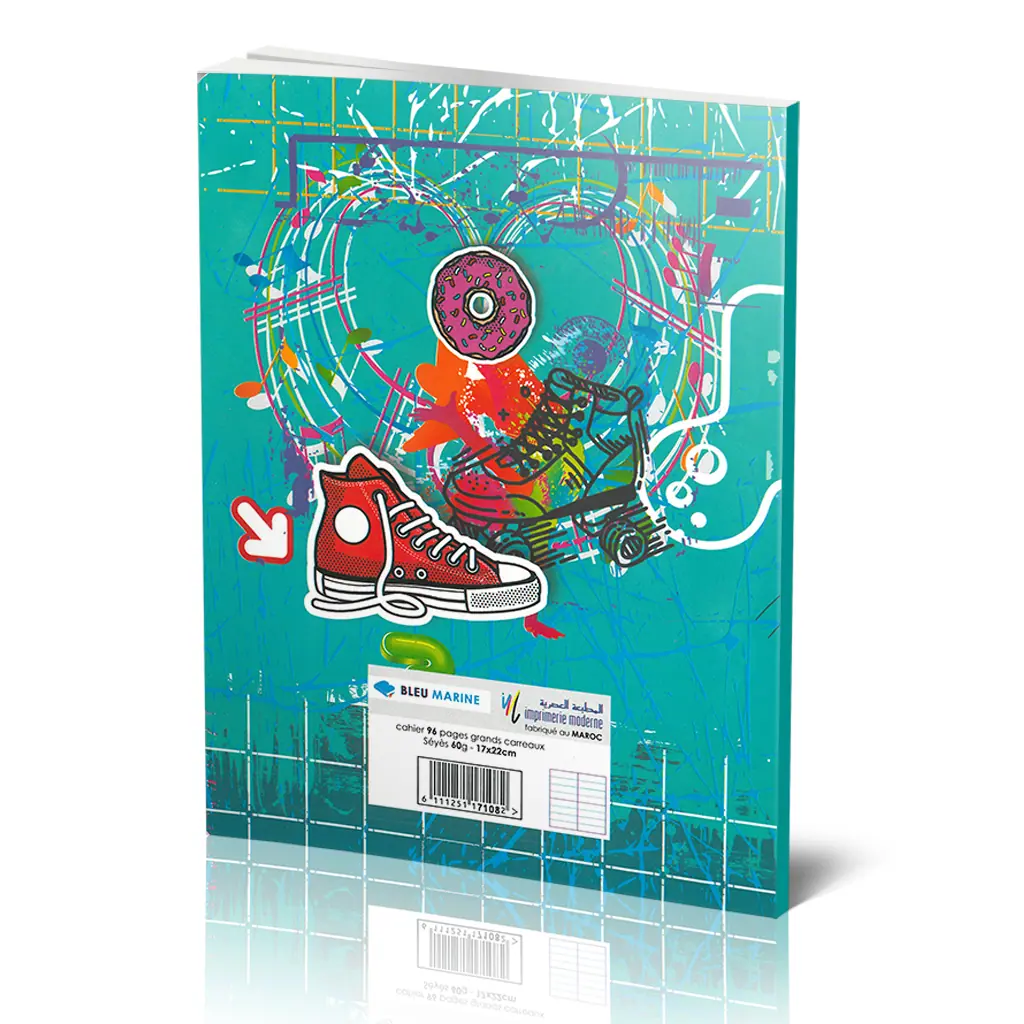 CAHIER 96 pages PF GRAND CARREAUX