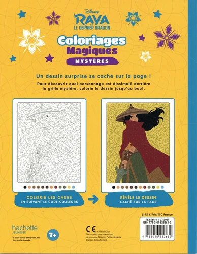 Raya et le dernier dragon - Coloriages Magiques - Mystères