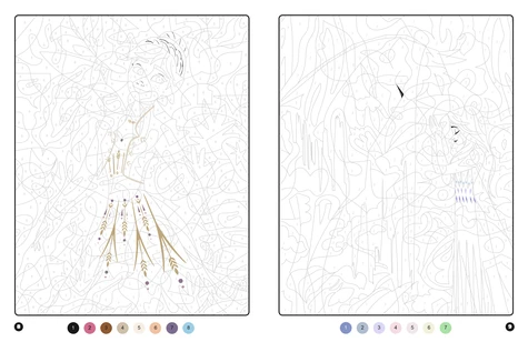 La Reine des Neiges (Anna et Kristoff) - Coloriages Magiques - Mystères 
