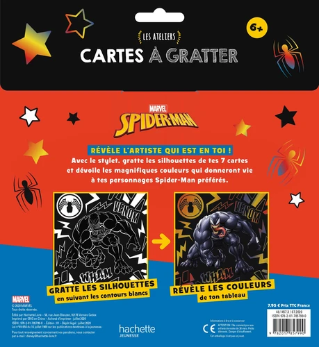Cartes à gratter Spider-Man - Les ateliers. Avec 1 livret, 7 cartes et 1 stylet 