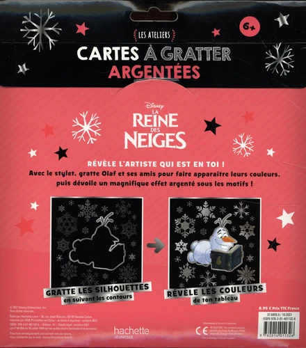Cartes à gratter argentées La reine des neiges II 