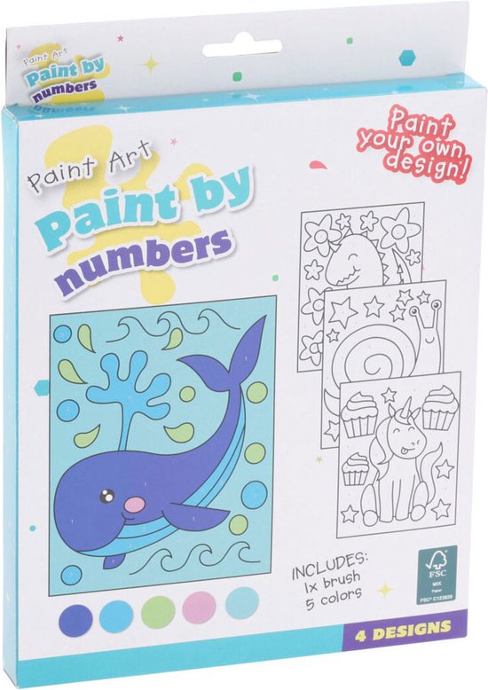 Peinture par numéros, Set d'animaux pour Enfants