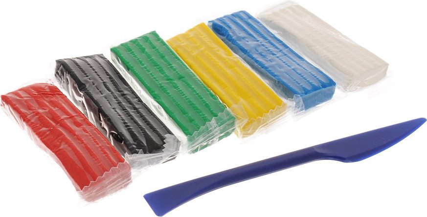 Pâte à modeler classique ArtBerry® à l'Aloe Vera 6 couleurs avec pile, 108g