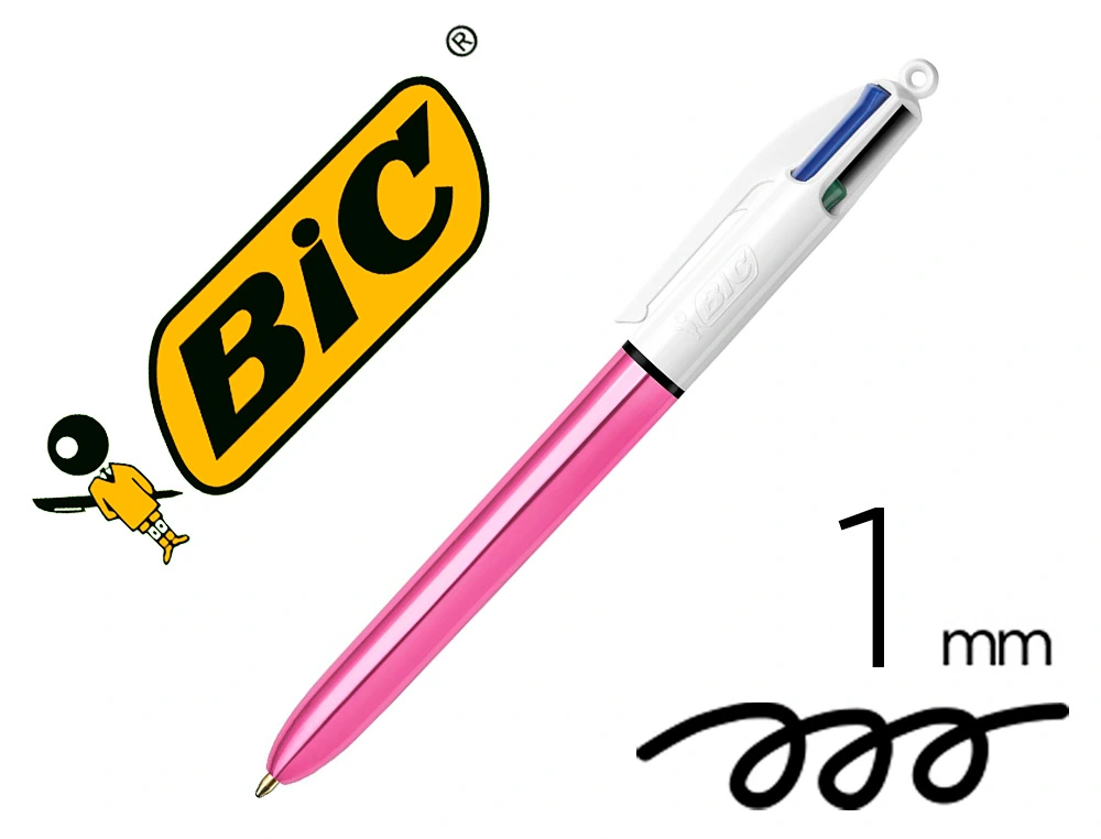 Stylo à bille Bic 4 Couleur Shine