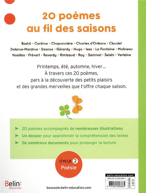 20 Poémes au fil des saisons