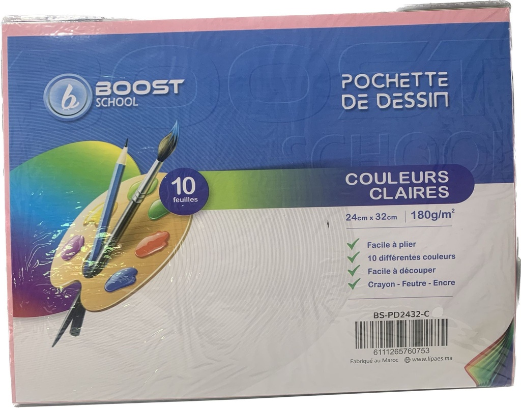 Papier dessin 24X32 10F couleur