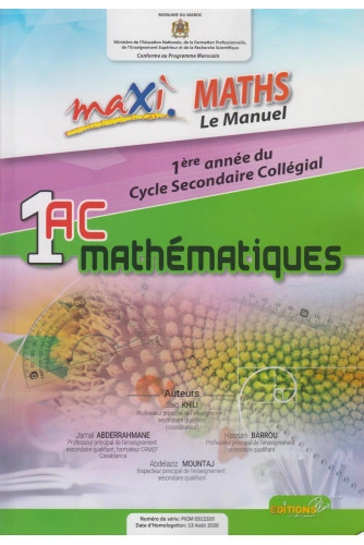 Maxi maths 1AC LE MANUEL 