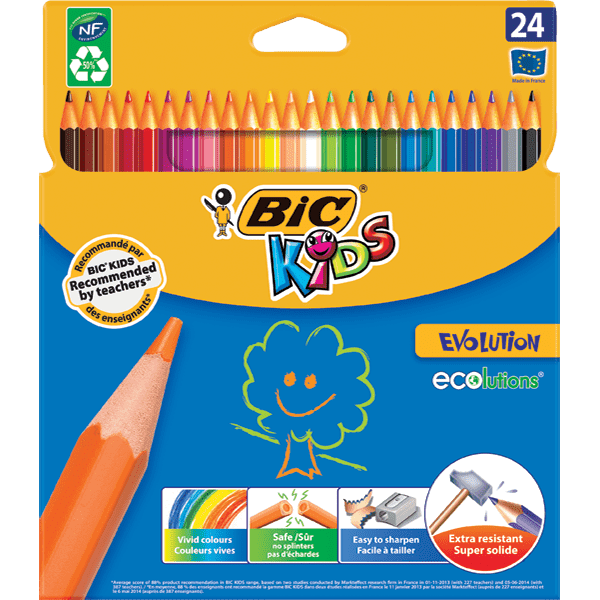 CRAYON COULEUR BIC 24