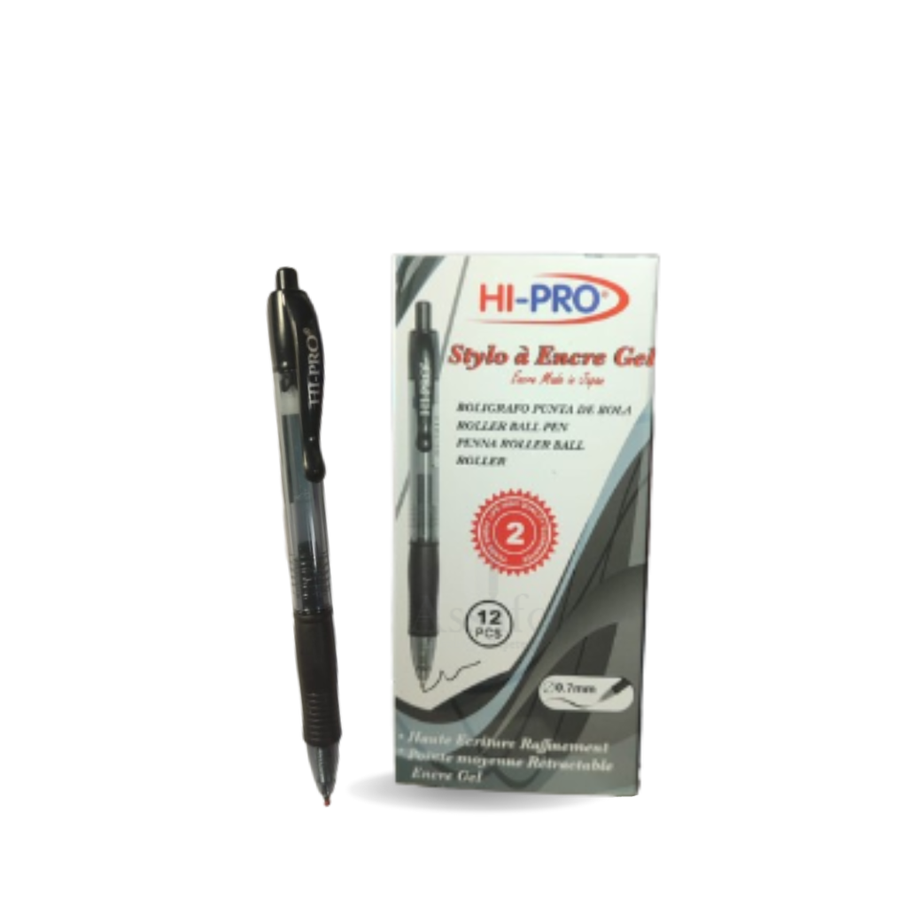 HI-PRO 0.7mm stylo a Encre Gel noire
