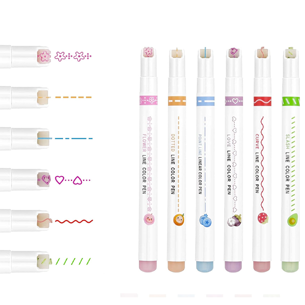 pack de 6 stylos décoratifs