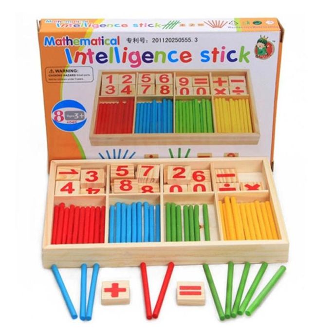 Intelligence Montessori Mathematical Intelligence Stick Jouet sen bois éducatifs jeux mathématiques