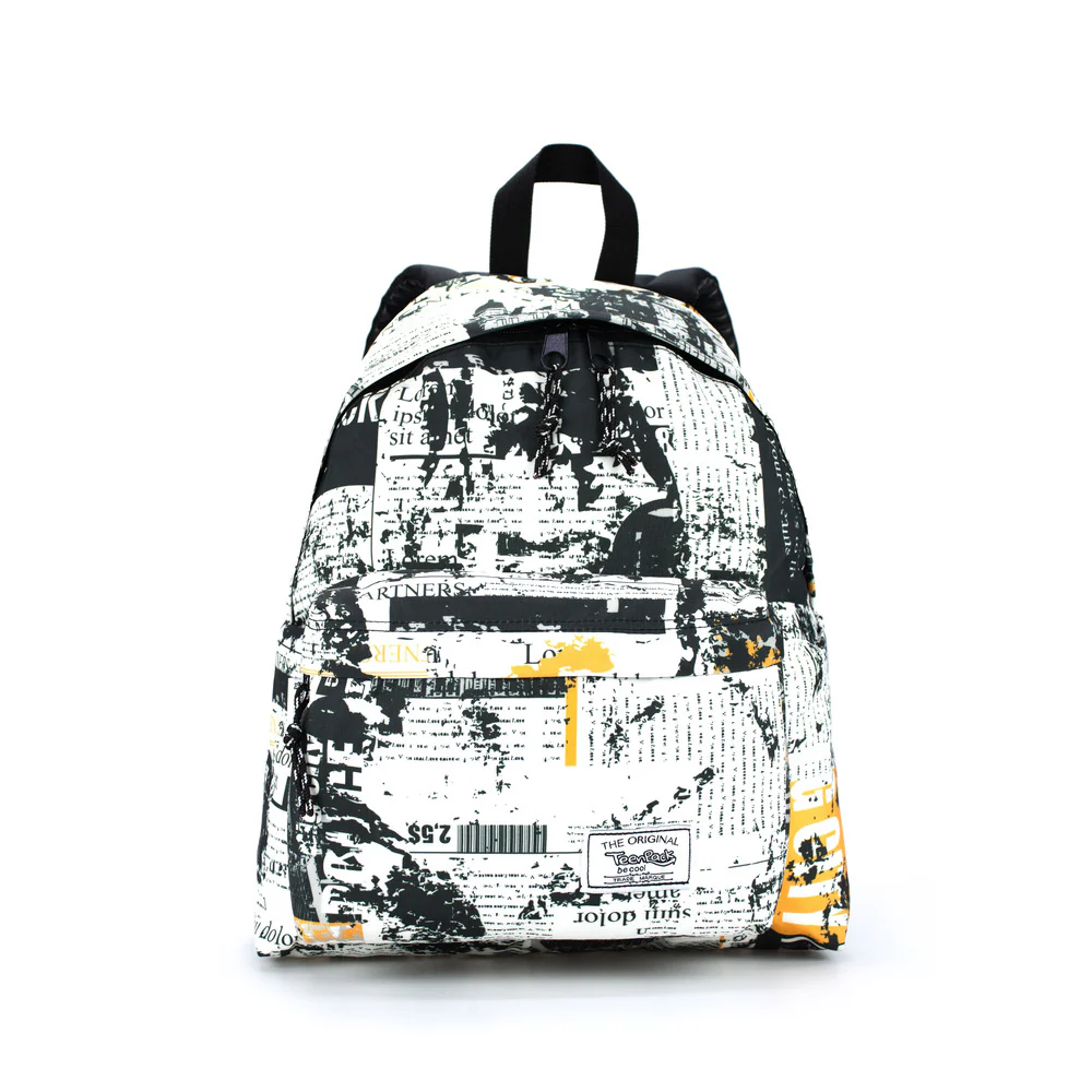 SAC A DOS TEENPACK"MOTIF TEXTE JOURNAL"