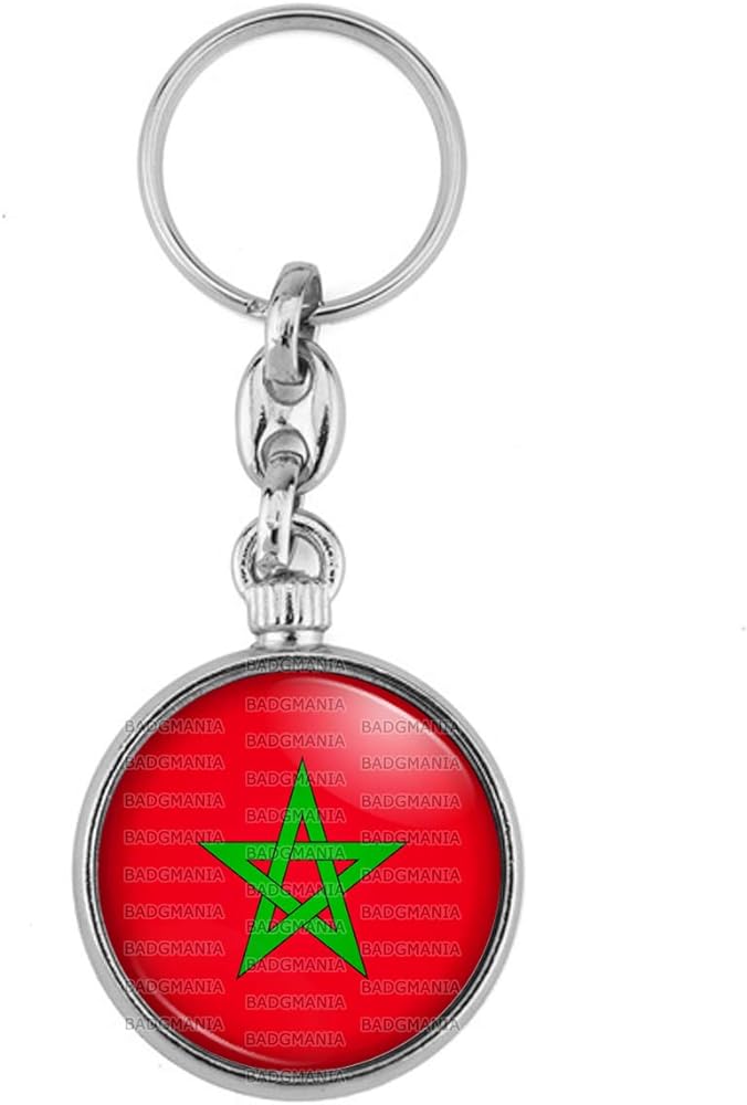 Porte clé drapeau marocain