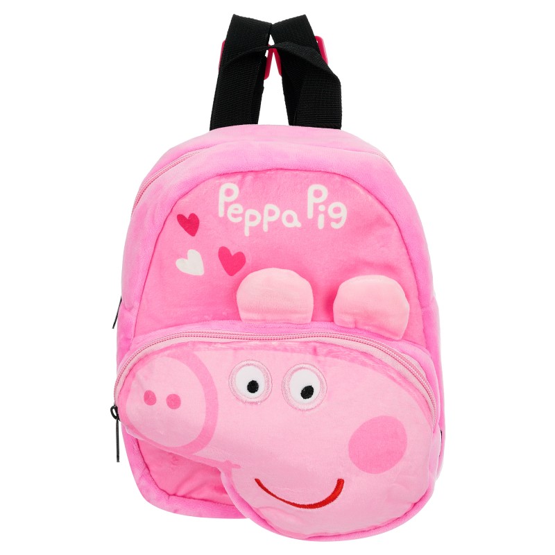Sac à dos en peluche Peppa Pig pour fille, rose