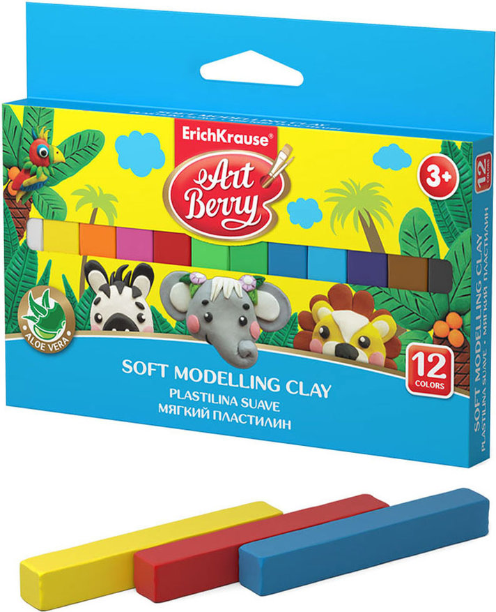 SOFT MODELLING CLAY 12 COLORS Art Berry