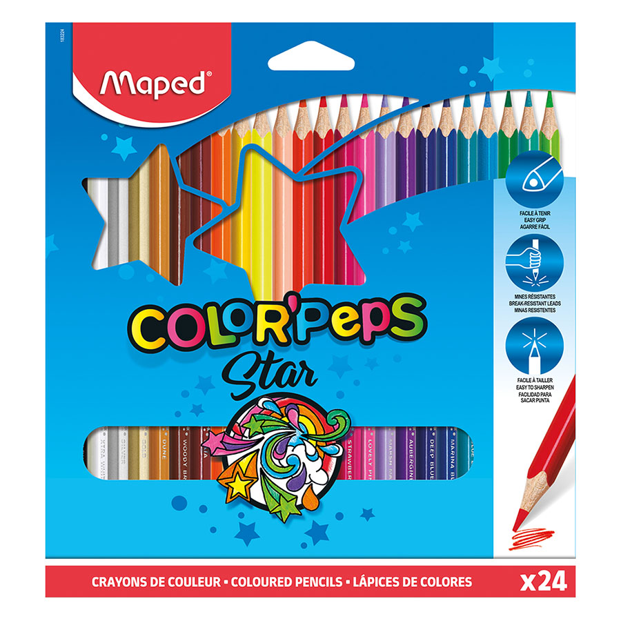 crayons couleurs x24 maped