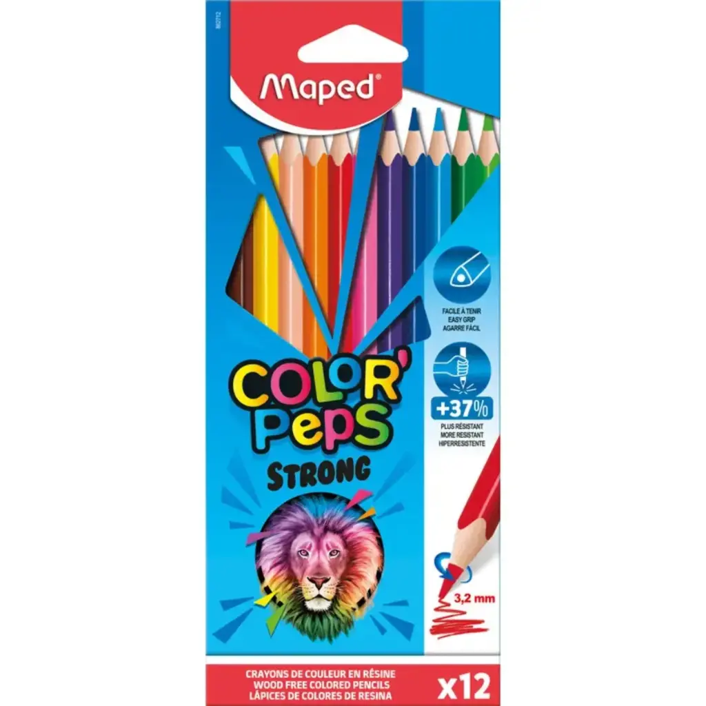 [MD13A862712] crayons12 couleur STRONG Maped
