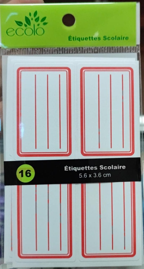 pochette de 16 etiquettes