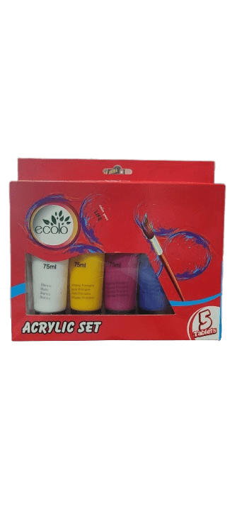 [PGA075] Peinture acrylic de 5 tube de 75ml écolo kids