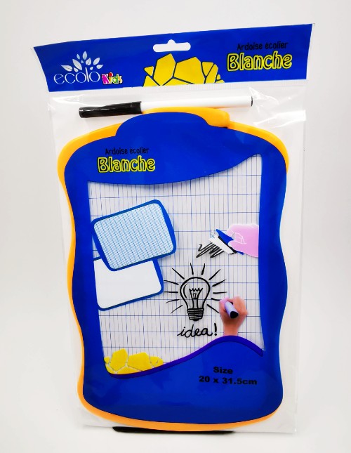 ardoise blanche brosse & marqueur écolo