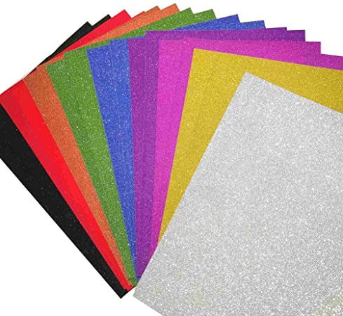 Papier mousse brillant & adhesive A4 10 couleurs 