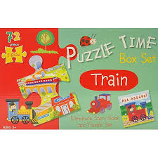 PUZZLE AND BOOK BOX TIME TRAIN 