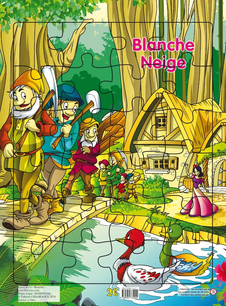 PLANCHES PUZZLES CONTES CLASSIQUES : Blanche neige