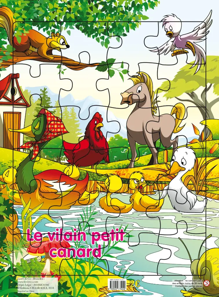 PLANCHES PUZZLES CONTES CLASSIQUES : Le vilain petit canard