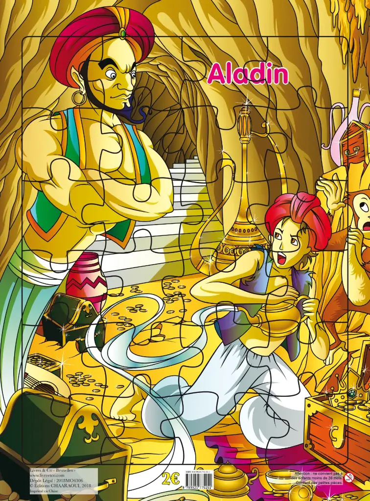 PLANCHES PUZZLES CONTES CLASSIQUES : Aladin