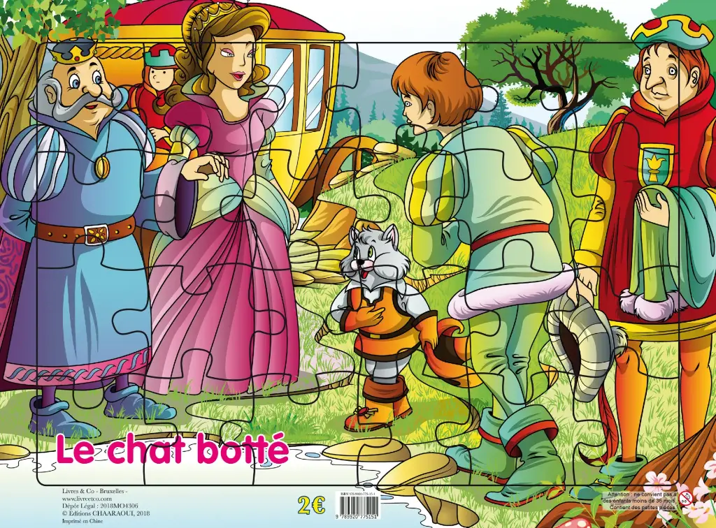 PLANCHES PUZZLES CONTES CLASSIQUES : Le chat botté