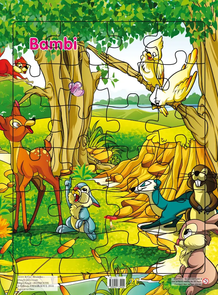 PLANCHES PUZZLES CONTES CLASSIQUES : Bambi