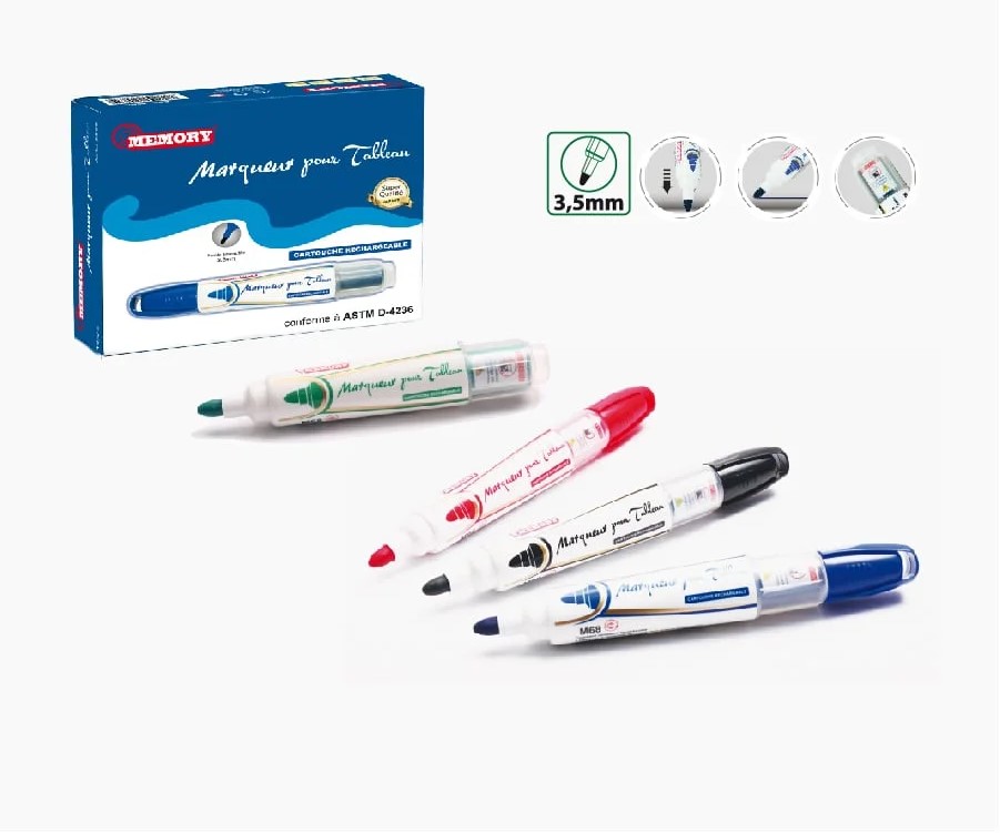 [M68V] Marqueur rechargeable avec cartouche MEMORY (vert)