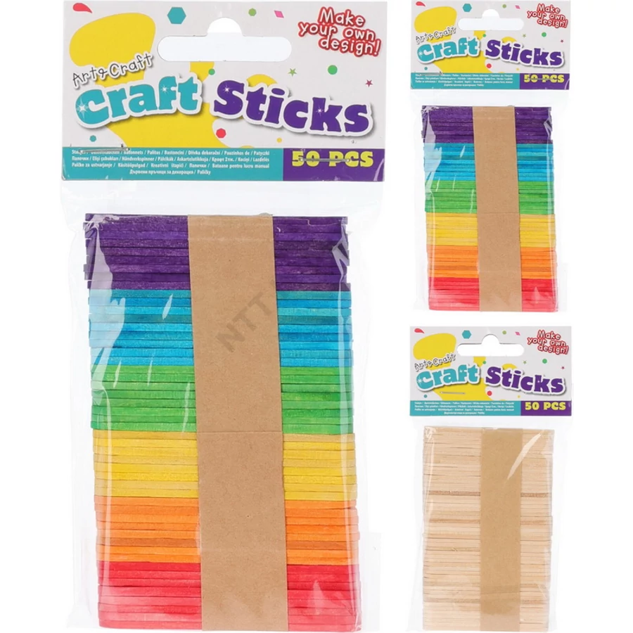 Sachet de 50 Batonnets En Bois 6.50*1 CM