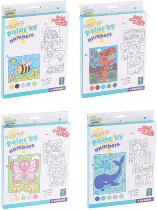 Peinture par numéros, Set d'animaux pour Enfants