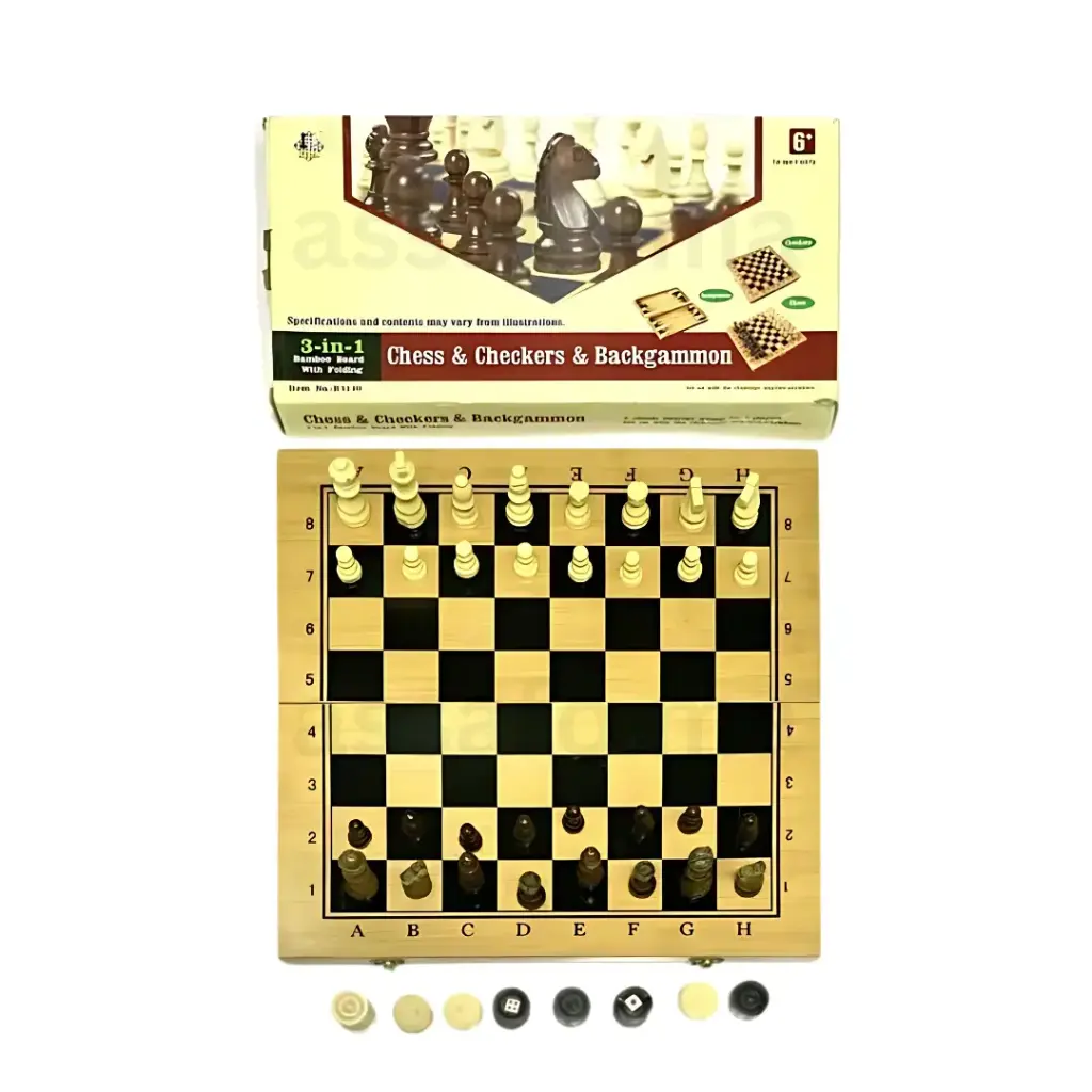 3 in 1 Bambo Board chess