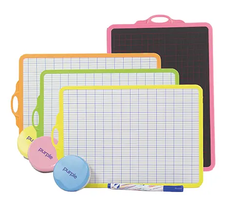 Kit Ardoise Scolaire 2 En 1 + Effacées et Marqueur MASHMALOW
