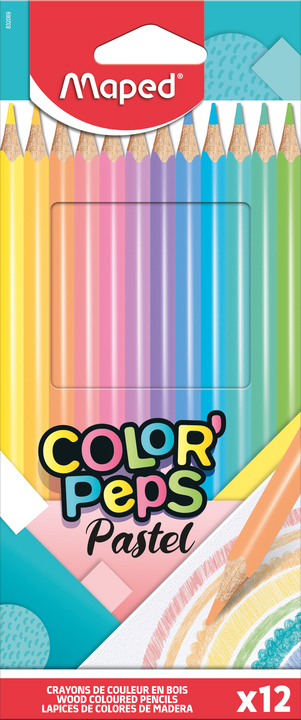 COLOR'PEPS PASTEL COLOUR PENCILS X 12