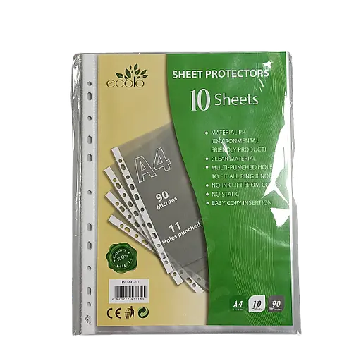 POCHETTE PERFORE 21*29.7 90 MICRONS ECOLO 10 POCH