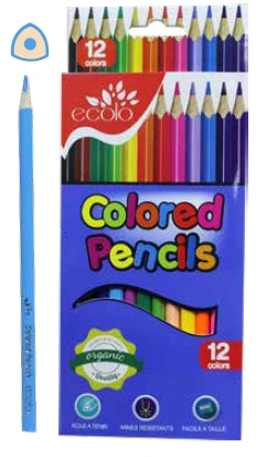 BOUITE  12 CRAYONE COULEUR LANG ECOLO