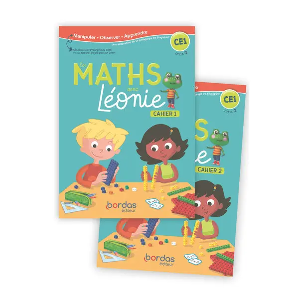 LES MATHS AVEC LEONIE CE1 2025 CAHIERS DE L’ELEVE N01 ET N02 SOUS BLISTER