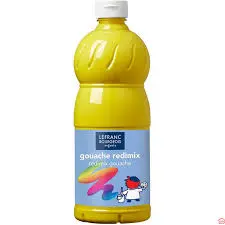 BOUTEILLE DE 1000ML DE GOUACHE ECOLO KIDS  JEUN