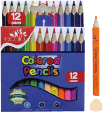 [CRCE0312] Boite de 12 crayons couleur ecolo court