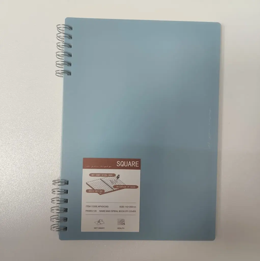 Spiral book 120 page A5 square