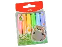 Mini surligneur 6 couleurs pastel soft animal