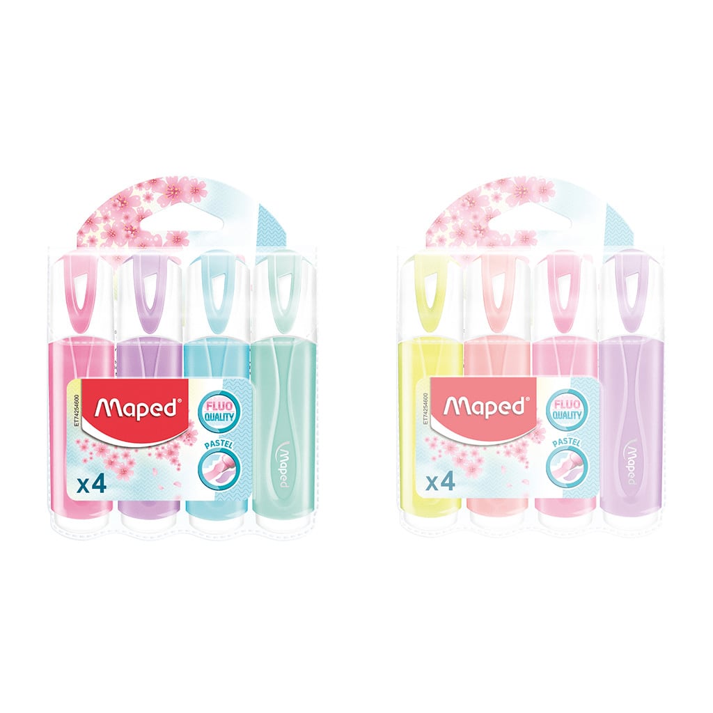 Surligneur Classic Pastel Blister de 4 Maped