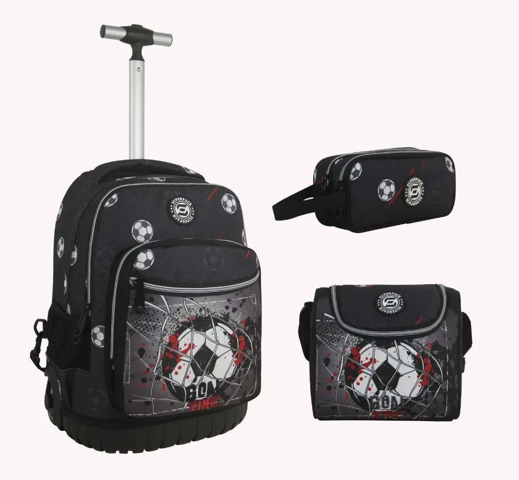 Cartable trolley pack 3 Pièces GOAL TIME