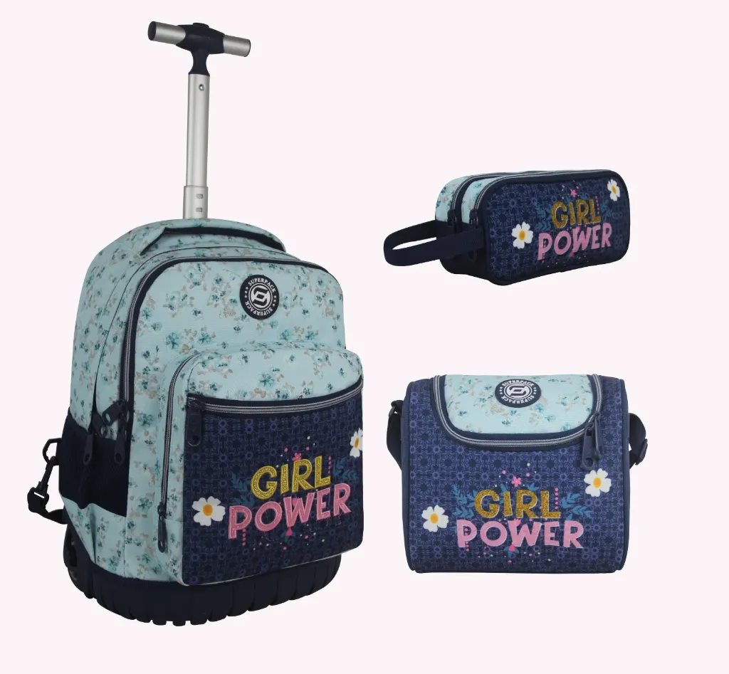 Cartable trolley pack 3 Pièces GIRL POWER