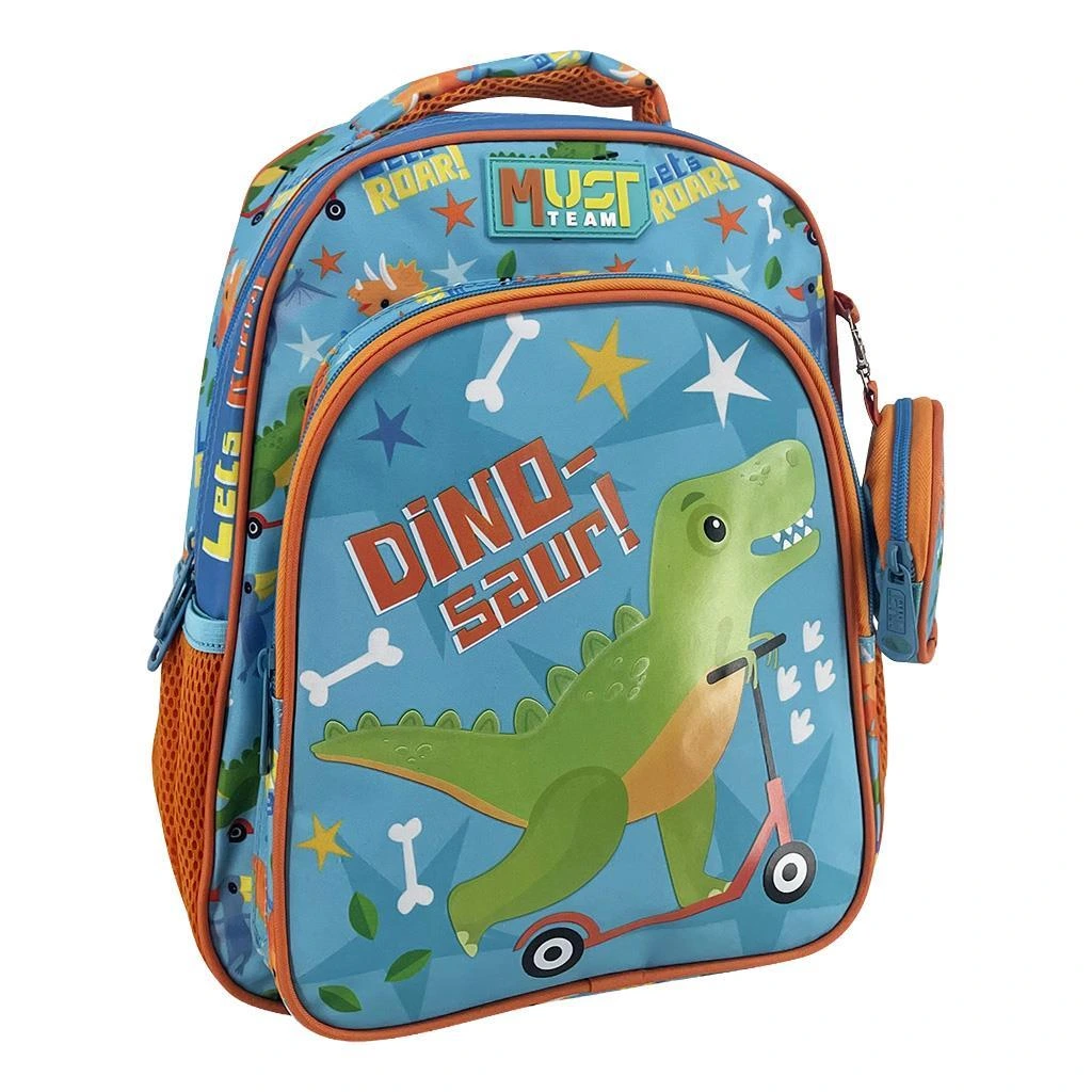 Sac à dos scolaire maternelle Must Team Dinosaur (motif trottinette) – 2 compartiments