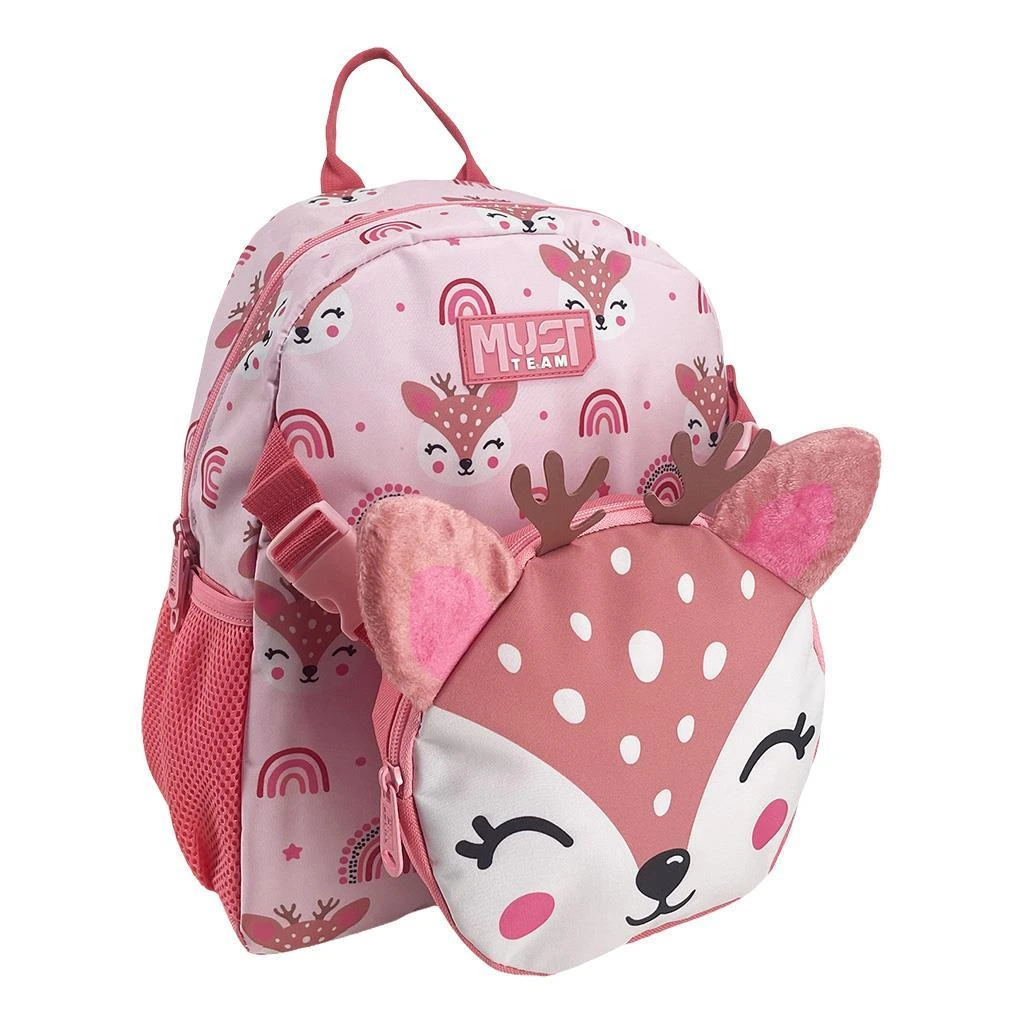 Sac à dos scolaire maternelle Must Team Deer – 1 compartiment avec sacoche amovible (taille/épaule)