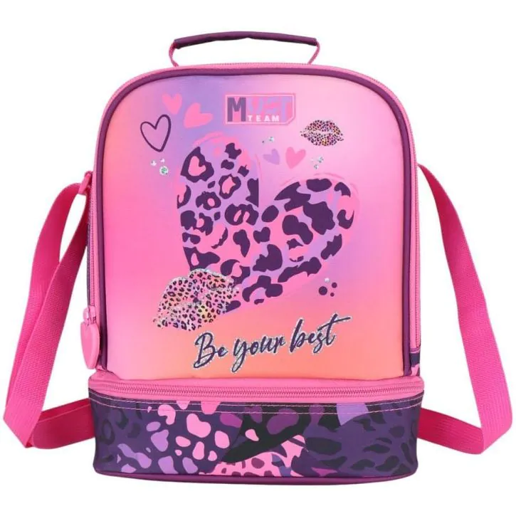 Sac à déjeuner isotherme à motif cœurs